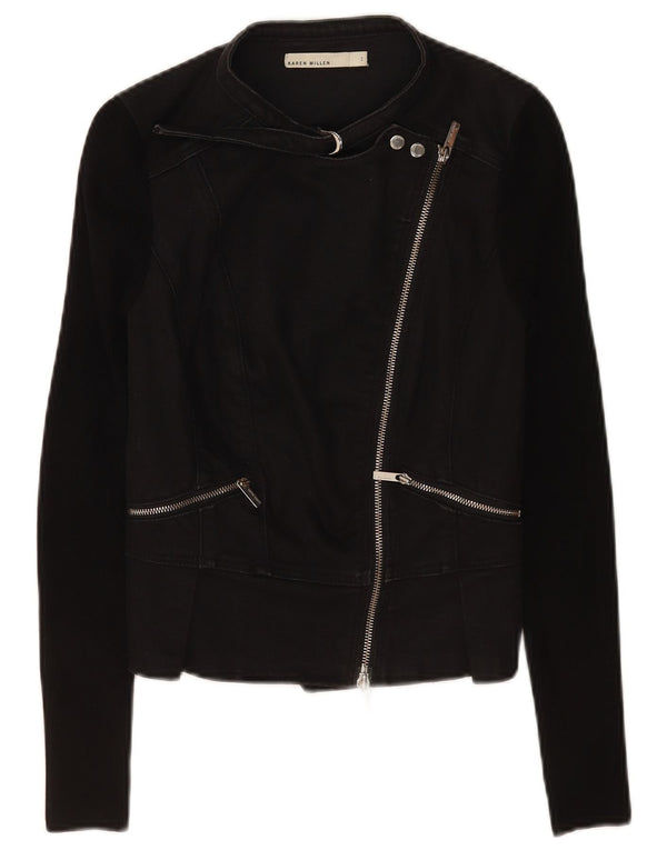 Karen Millen Γυναικείο Crop Biker Jacket US 1 2XS Μαύρο