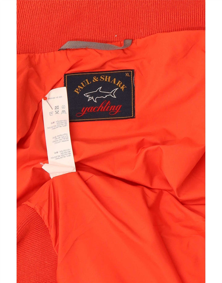 Paul & Shark Mens Yachting Bomber Jacket UK 42 XL Red Polyester