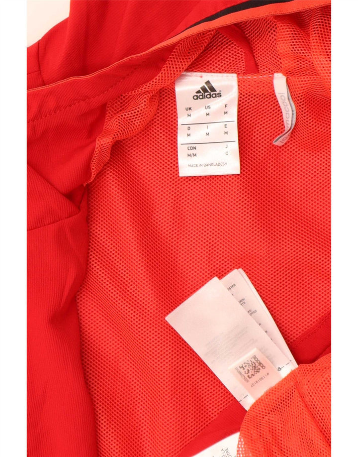 Adidas Ανδρικό Climacool Graphic Hooded Rain Jacket UK 38 Medium Red Polyester