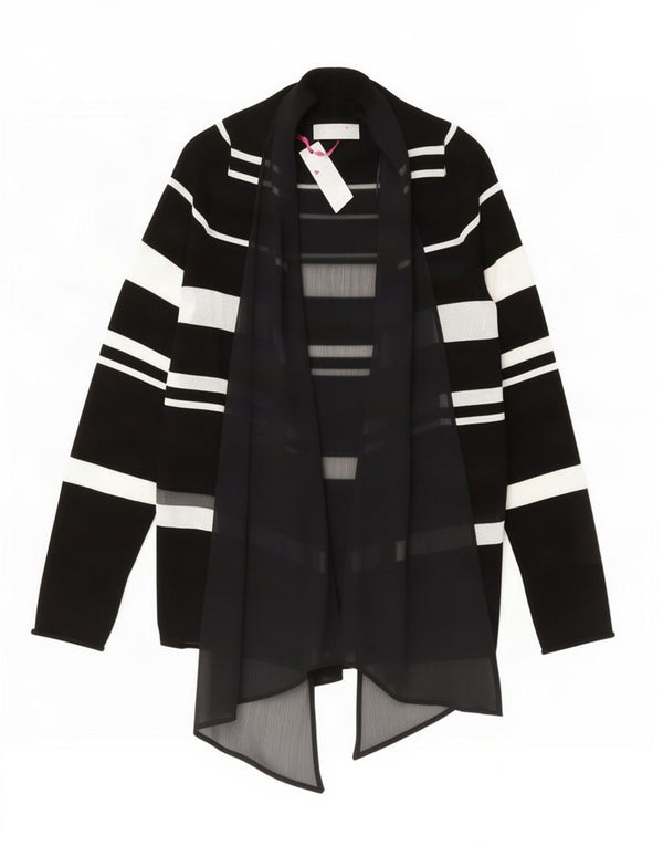 Marks & Spencer Women Per Una Asymmetric Cardigan Top UK 16 Large Black