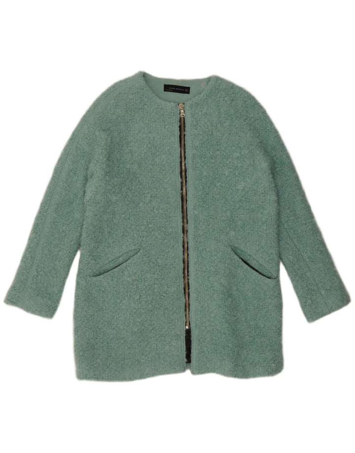 Zara Γυναικείο Oversized Πανωφόρι UK 14 Medium Blue Cotton