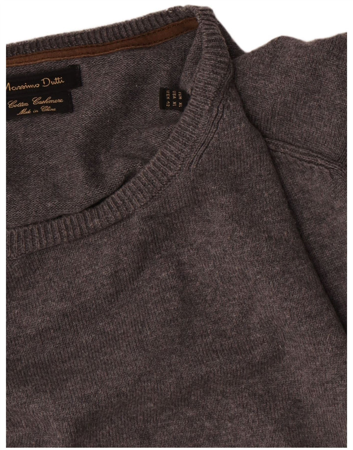 Ανδρικό πουλόβερ Massimo Dutti Crew Neck Jumper XL Γκρι βαμβακερό