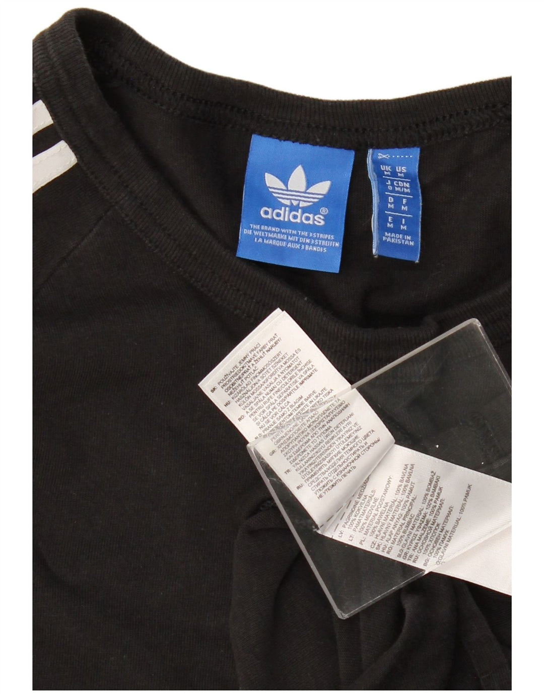 Ανδρικό γραφικό τοπ ADIDAS Μακρυμάνικο μεσαίο μαύρο βαμβακερό