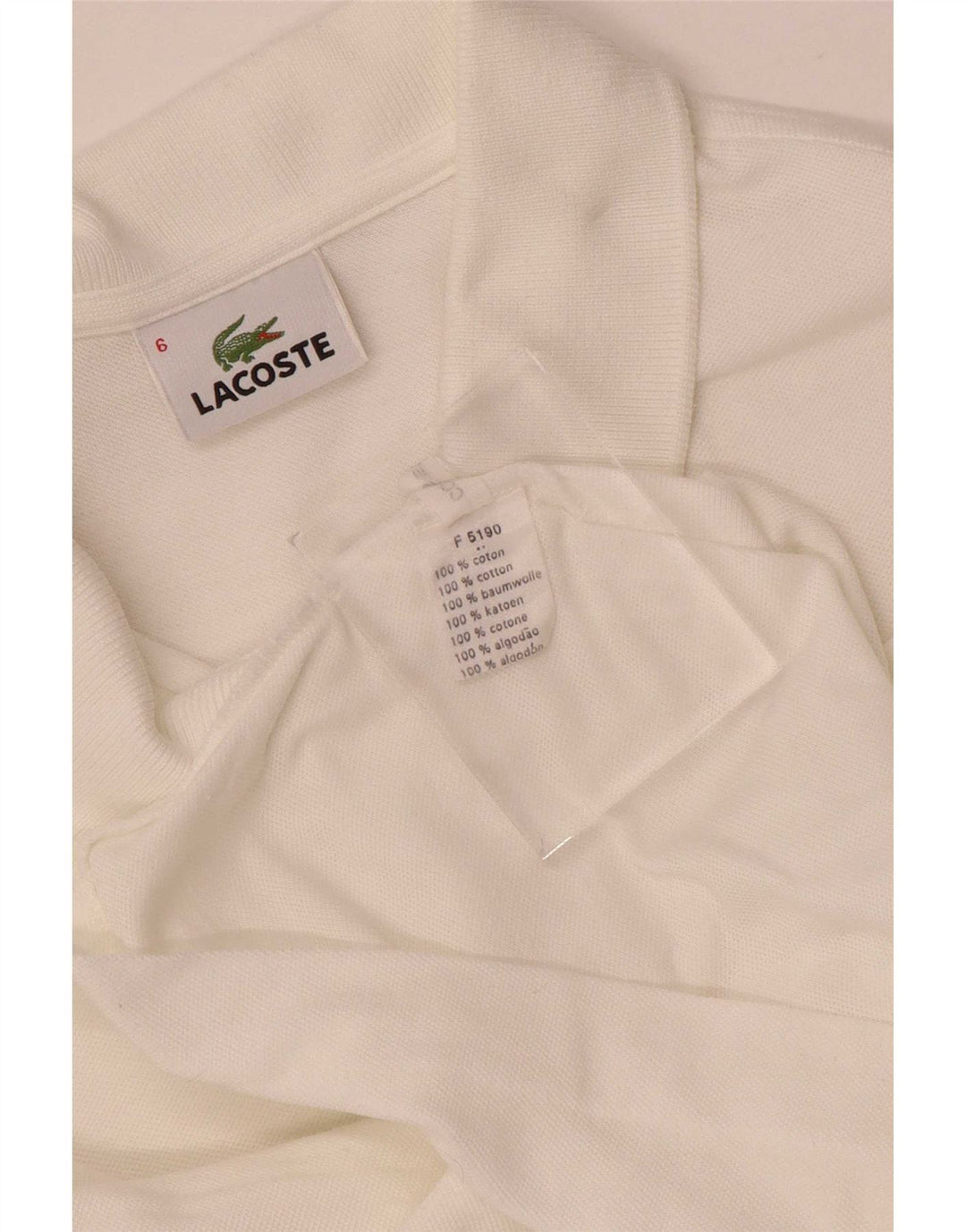 Ανδρικό πουκάμισο πόλο Lacoste 6 XL Λευκό βαμβακερό
