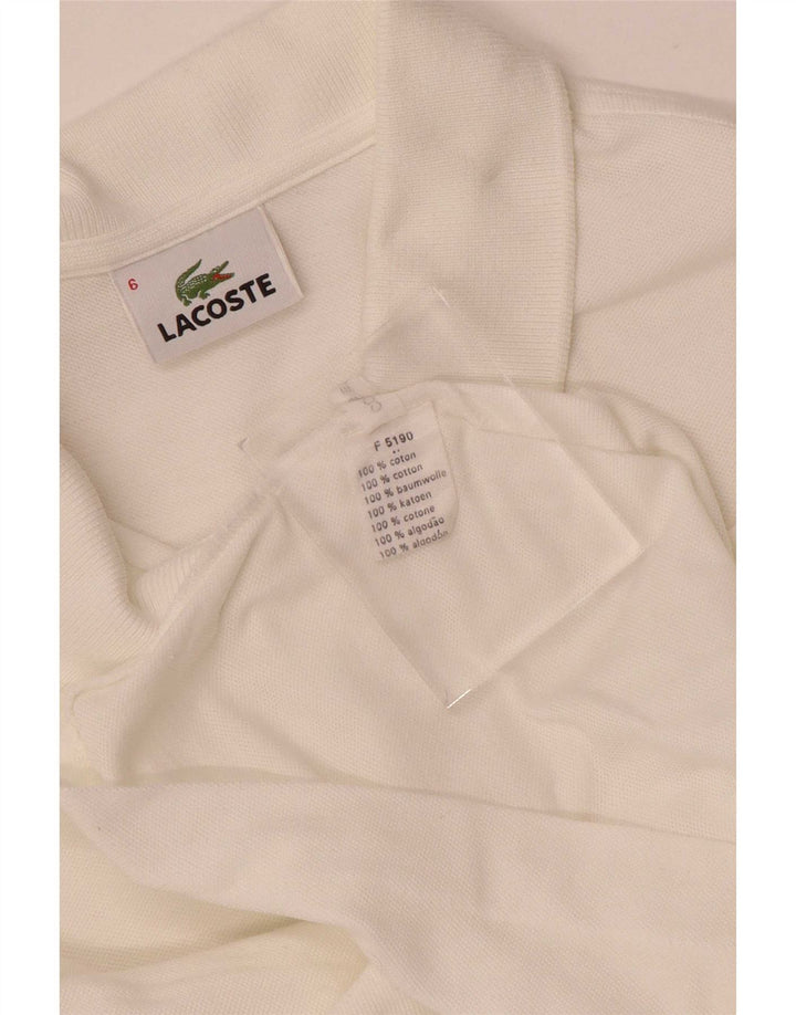 Ανδρικό πουκάμισο πόλο Lacoste 6 XL Λευκό βαμβακερό