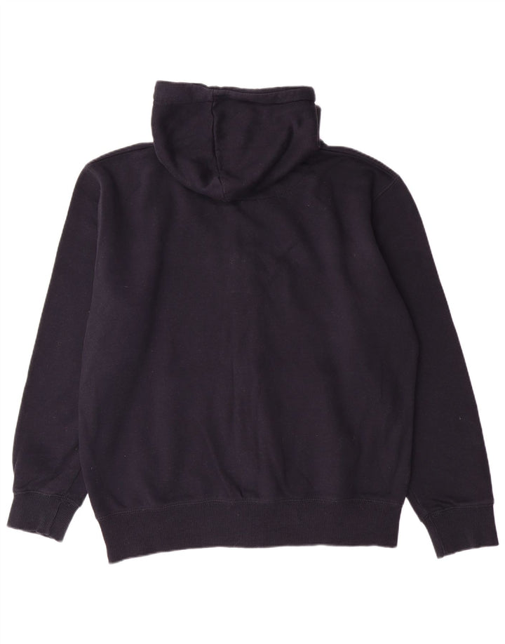 FRENCH CONNECTION Mens Zip Hoodie Sweater Large Navy Blue Cotton