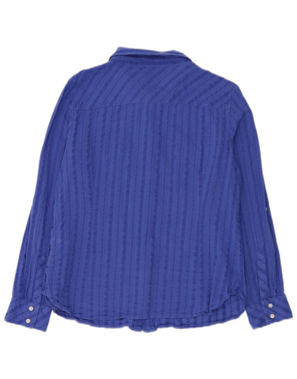 Tommy Hilfiger Γυναικείο Πουκάμισο UK 16 Μεγάλο Μπλε Ριγέ Βαμβακερό