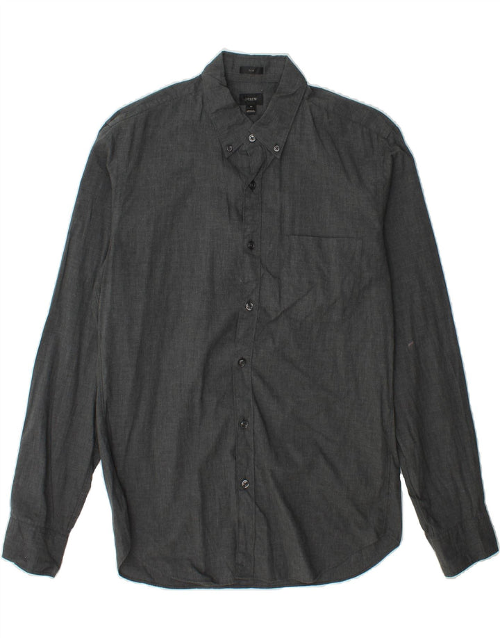 J. CREW Mens Slim Shirt Medium Grey Cotton Vintage J. Crew and Second-Hand J. Crew from Messina Hembry 