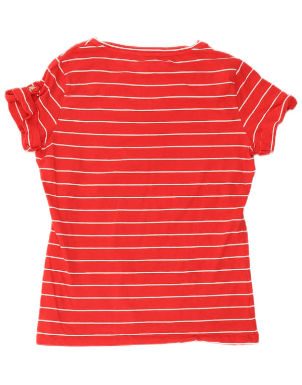 Nautica Γυναικείο T-Shirt Top UK 14 Βαμβακερό μεσαίο κόκκινο ριγέ