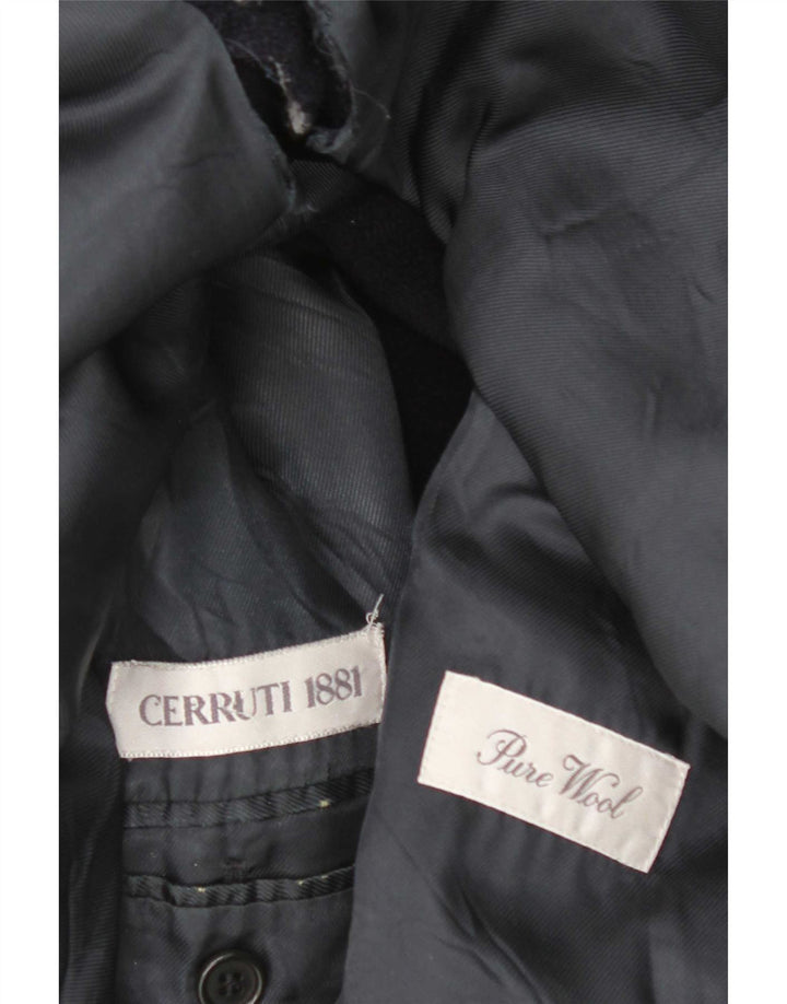 Cerruti 1881 Ανδρικό πανωφόρι UK 38 Medium Navy Blue Virgin Wool