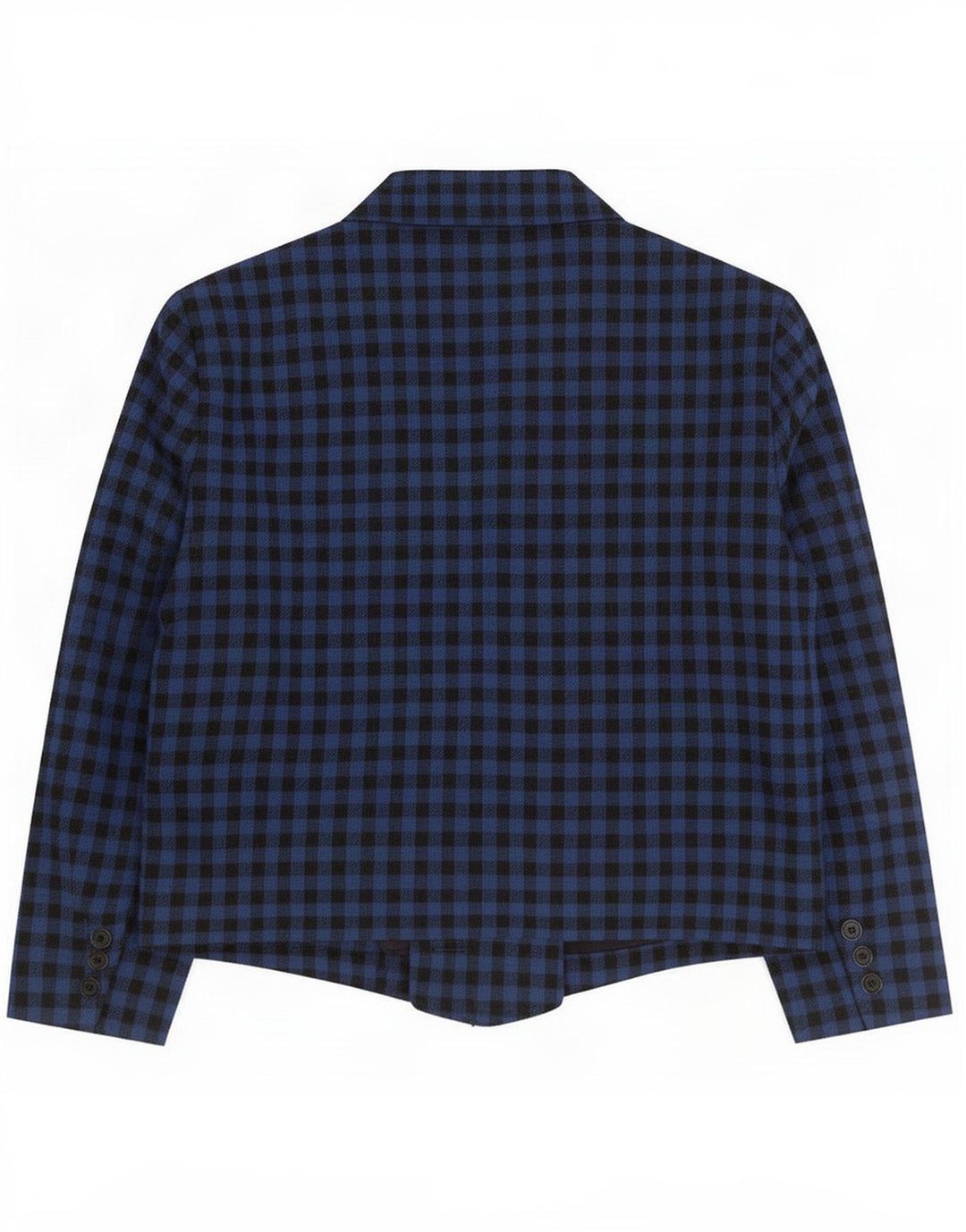 Vintage γυναικείο σακάκι σακάκι με 1 κουμπί UK 14 Medium Blue Gingham