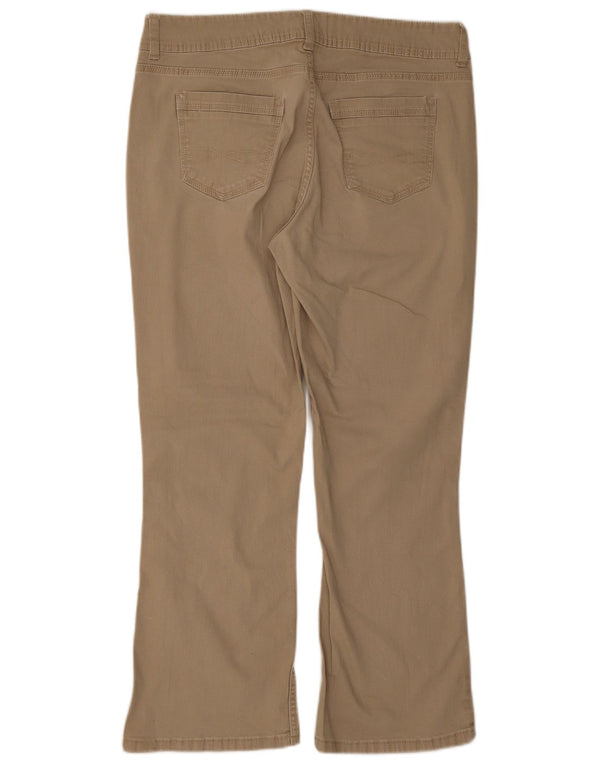 Lee Womens Riders Crop Bootcut Jeans US 14 XL W32 L26 Beige βαμβακερό