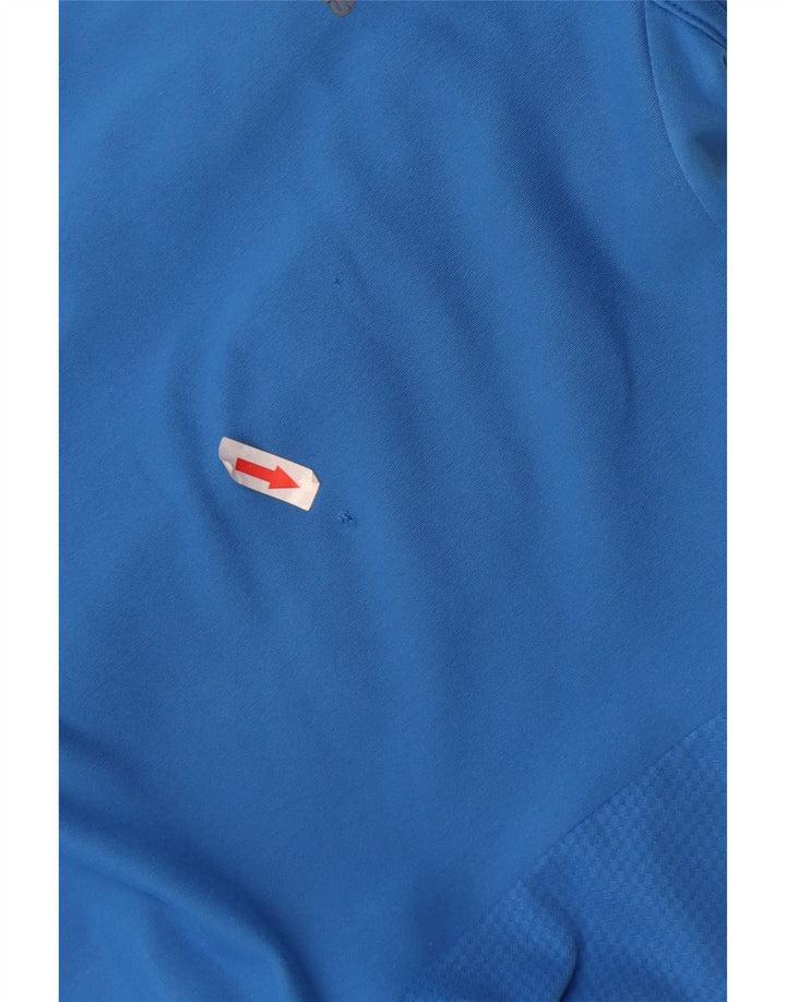 Ανδρική φόρμα φόρμας Adidas Climalite με φερμουάρ πουλόβερ με φόρμα μεσαίου μπλε πολυεστέρα
