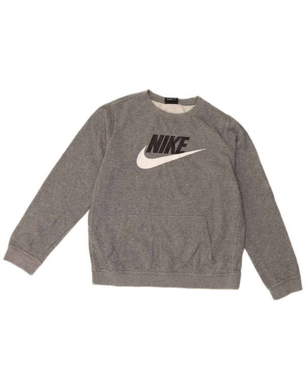 Γραφικό φούτερ Nike Boys Jumper 13-14 ετών XL Γκρι βαμβακερό