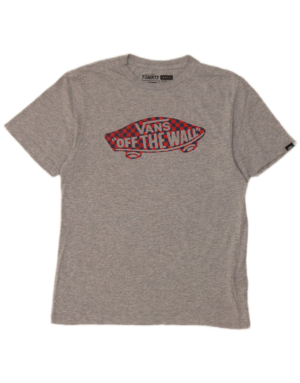 Vans Boys Graphic T-Shirt Top 12-13 ετών μεγάλο γκρι βαμβακερό