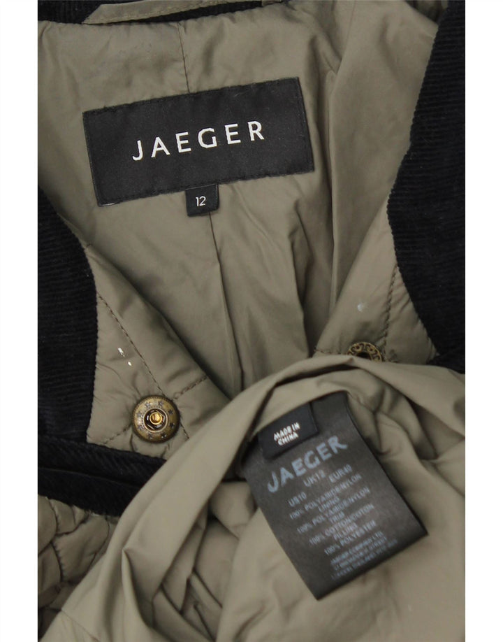 Γυναικείο καπιτονέ μπουφάν Jaeger UK 12 Medium Khaki Polyamide