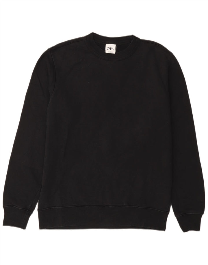 Ανδρικό φούτερ Zara Jumper Μεσαίο μαύρο βαμβακερό