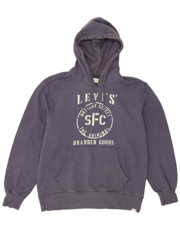 Ανδρικό κουκούλα με κουκούλα Levi's Graphic Standard Fit Large Navy Blue από βαμβακερό