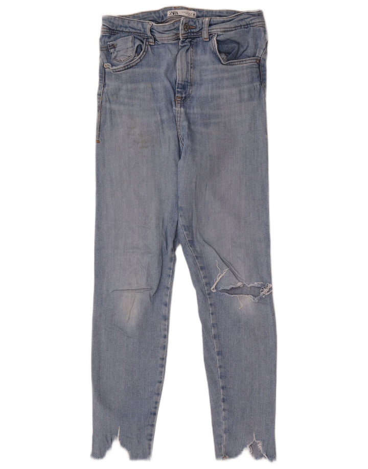 Zara Womens Distressed Skinny Jeans EU 40 Medium W30 L28 Blue