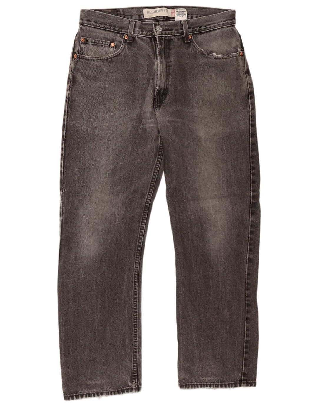 Levi's Mens 505 Regular Fit Straight Jeans W33 L30 Γκρι βαμβακερό