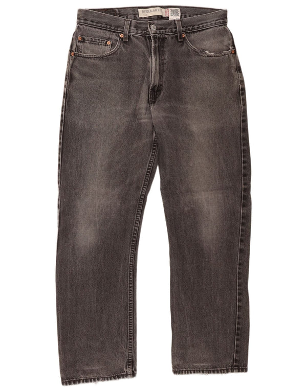 Levi's Mens 505 Regular Fit Straight Jeans W33 L30 Γκρι βαμβακερό