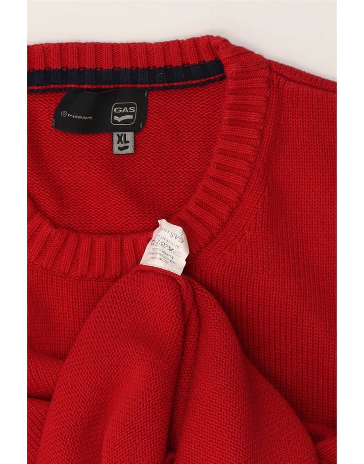 Ανδρικό πουλόβερ Gas Crew Neck Jumper XL Κόκκινο βαμβακερό