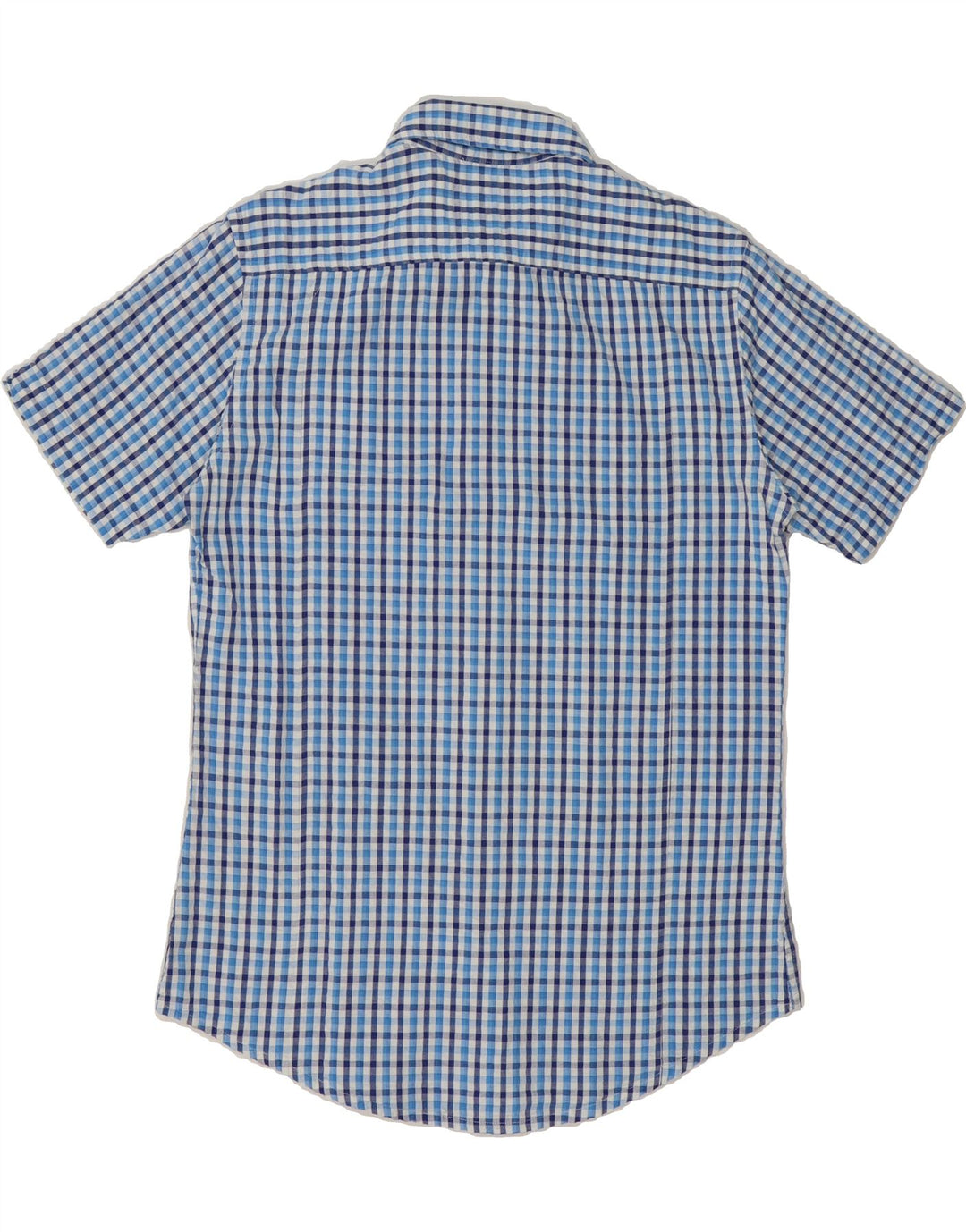 KAPPA Mens Short Sleeve Shirt Large Blue Check Vintage Kappa and Second-Hand Kappa from Messina Hembry 