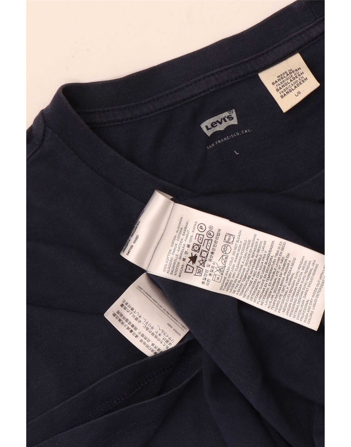 Ανδρικό T-Shirt Levi's Top Large Navy Blue από βαμβάκι