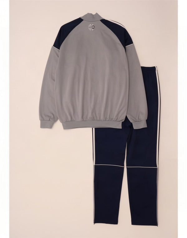 Adidas ανδρική φόρμα UK 44/46 Large Navy Blue Colorblock Πολυεστέρας