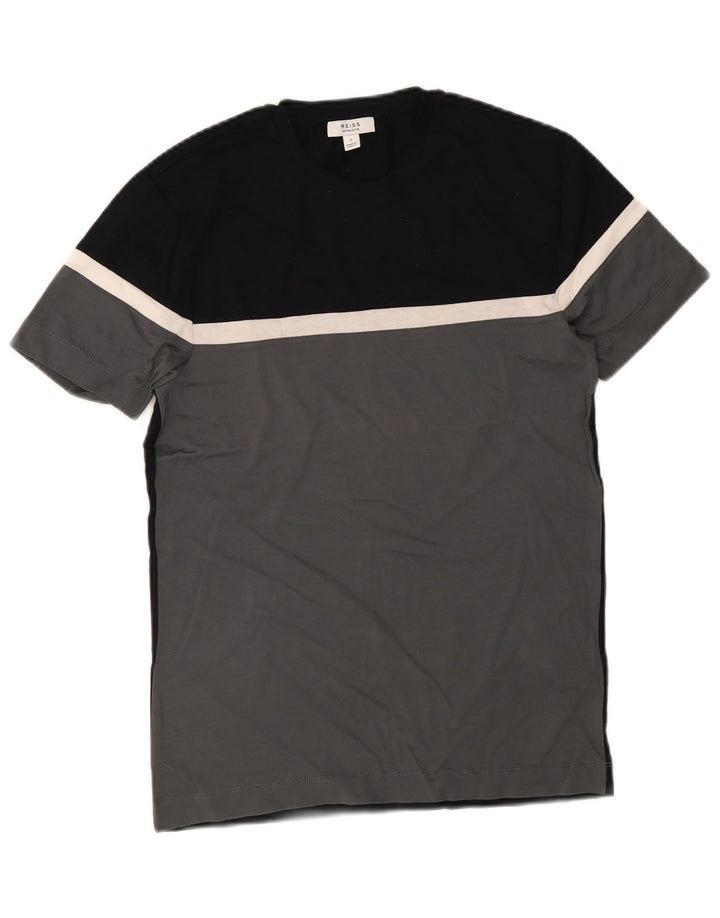 Ανδρικό T-Shirt Reiss Top Small Grey Colourblock Βαμβακερό