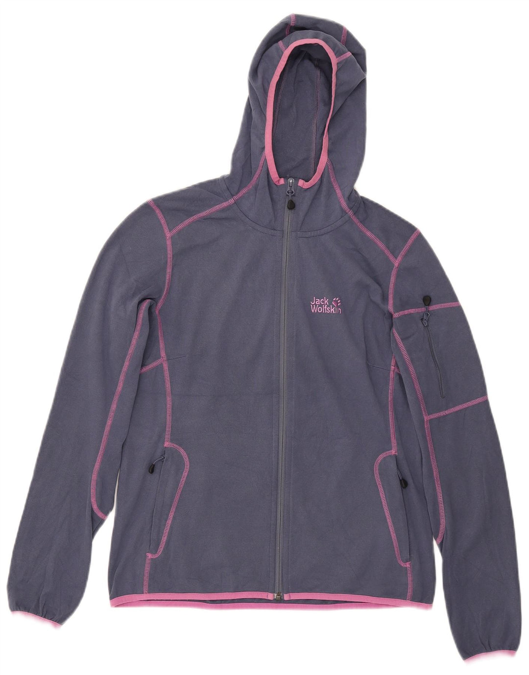 Jack Wolfskin Γυναικεία φόρμα με κουκούλα Top Jacket UK 12/14 Medium Blue