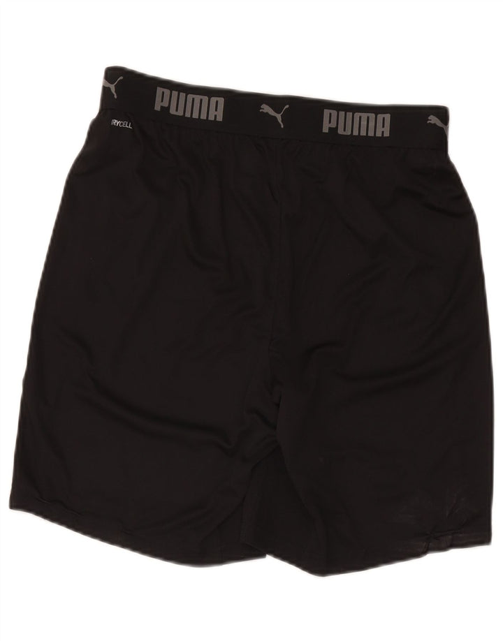 Ανδρικό γραφικό αθλητικό σορτς Puma μεσαίο μαύρο πολυεστέρα