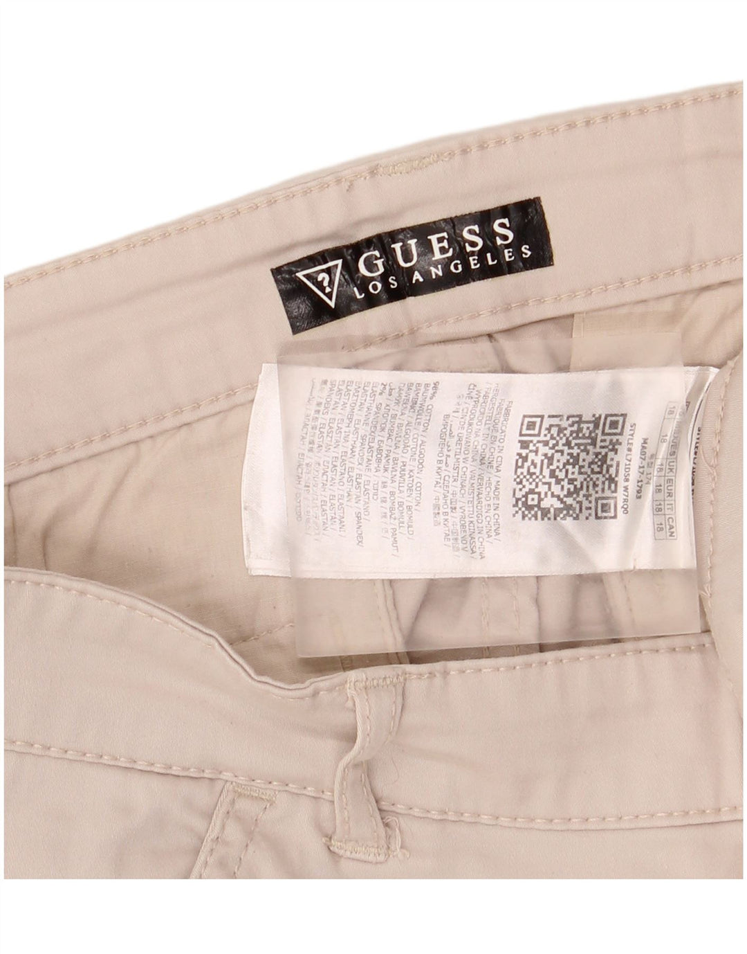 Σορτς Chino Guess Boys 15-16 ετών XL W30 Μπεζ βαμβακερό