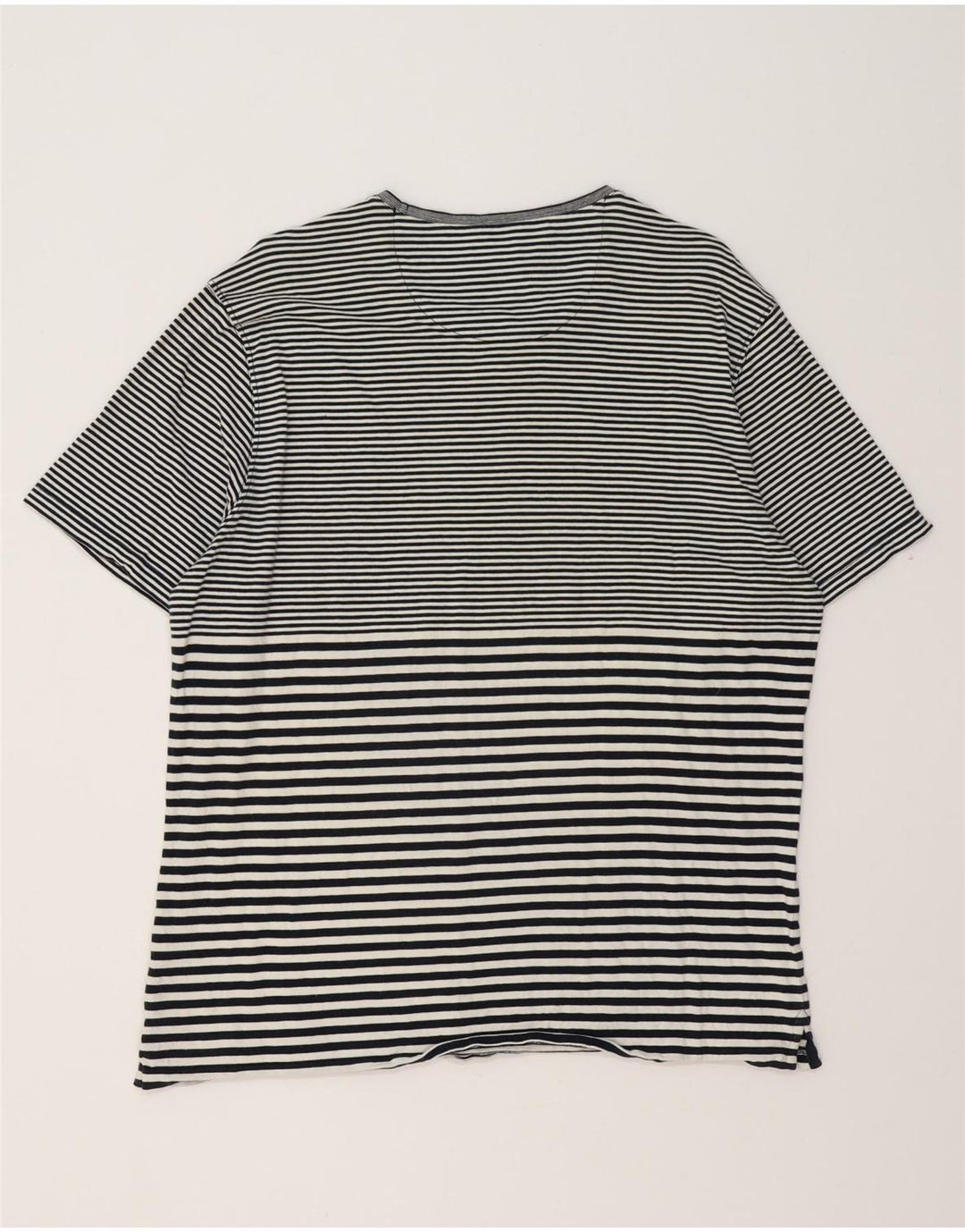 MASSIMO DUTTI Γυναικείο T-Shirt Casual Fit Top UK 20 2XL Μαύρο ριγέ βαμβακερό