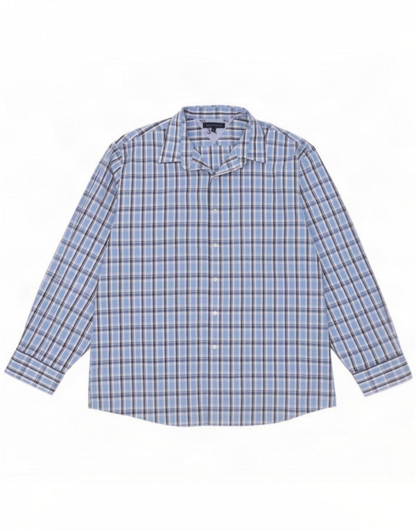 Tommy Hilfiger Ανδρικό πουκάμισο Μέγεθος 18 2XL Μπλε καρό βαμβακερό