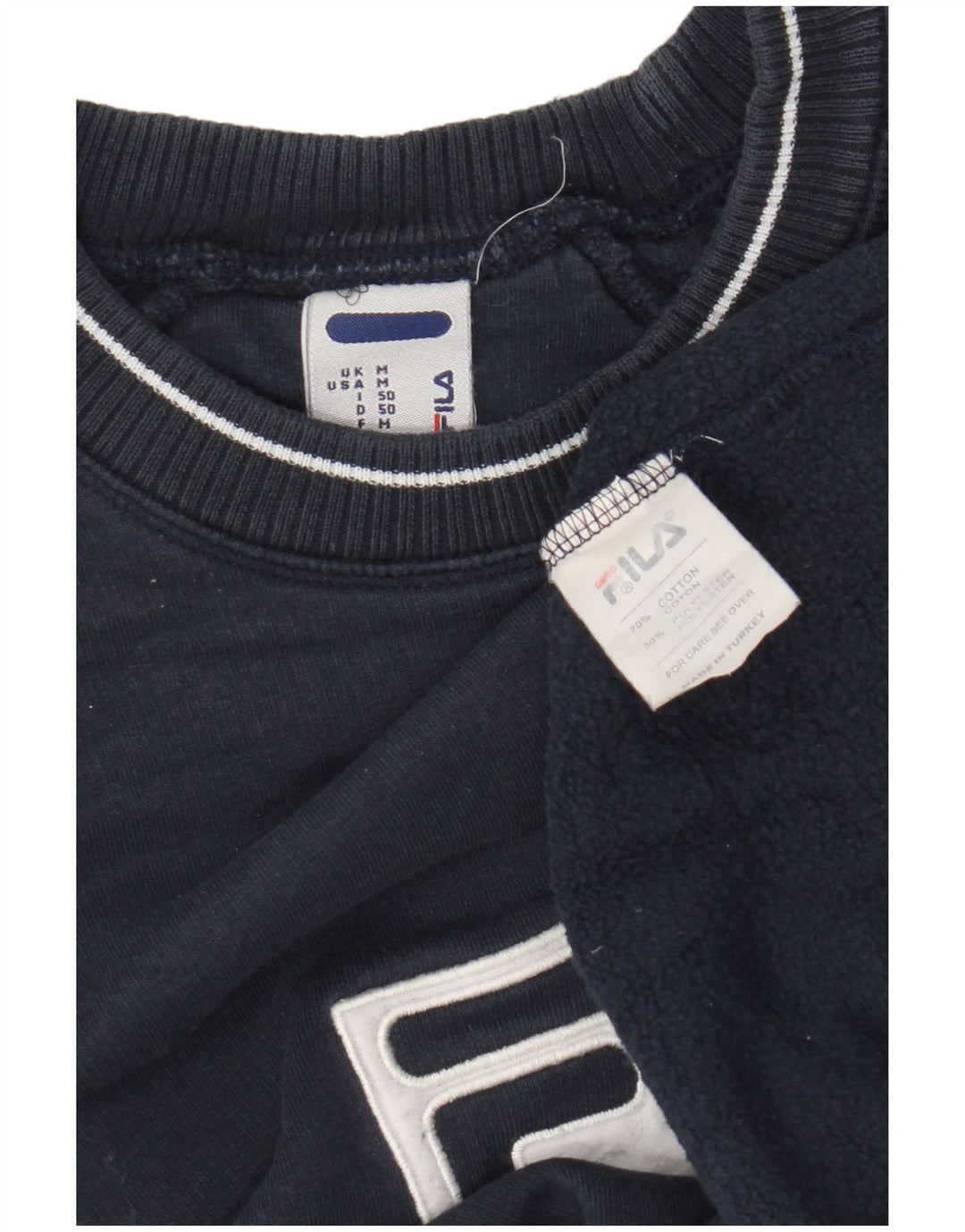Ανδρικό γραφικό φούτερ Fila Jumper Medium Navy Blue Βαμβακερό