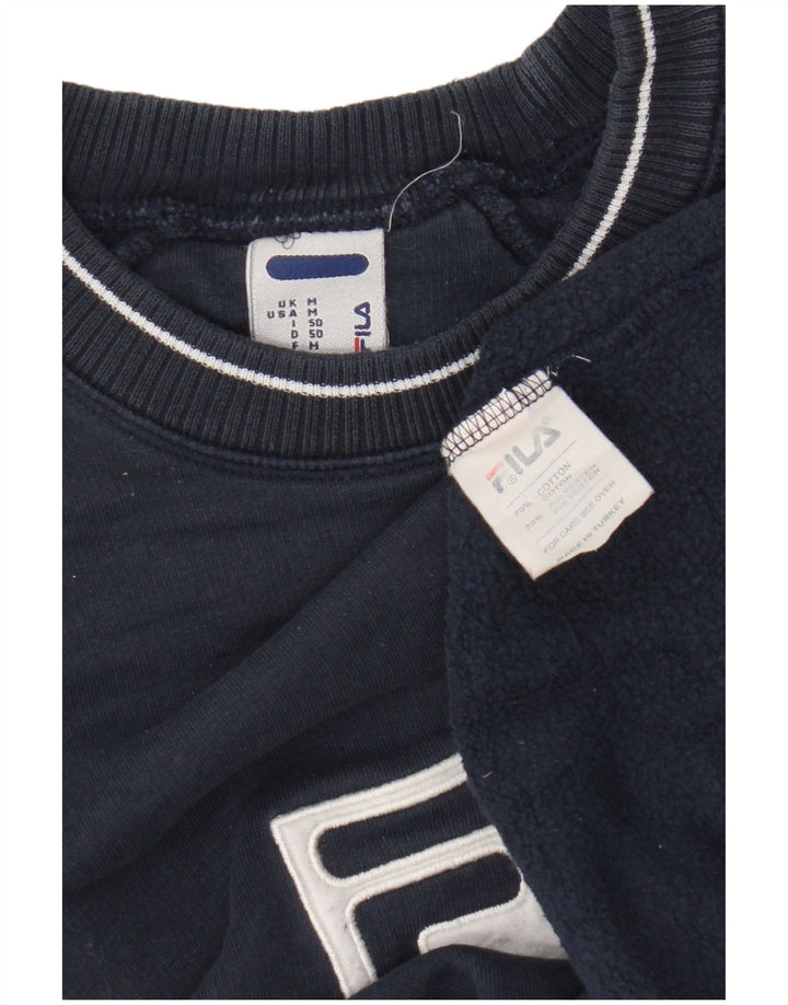 Ανδρικό γραφικό φούτερ Fila Jumper Medium Navy Blue Βαμβακερό