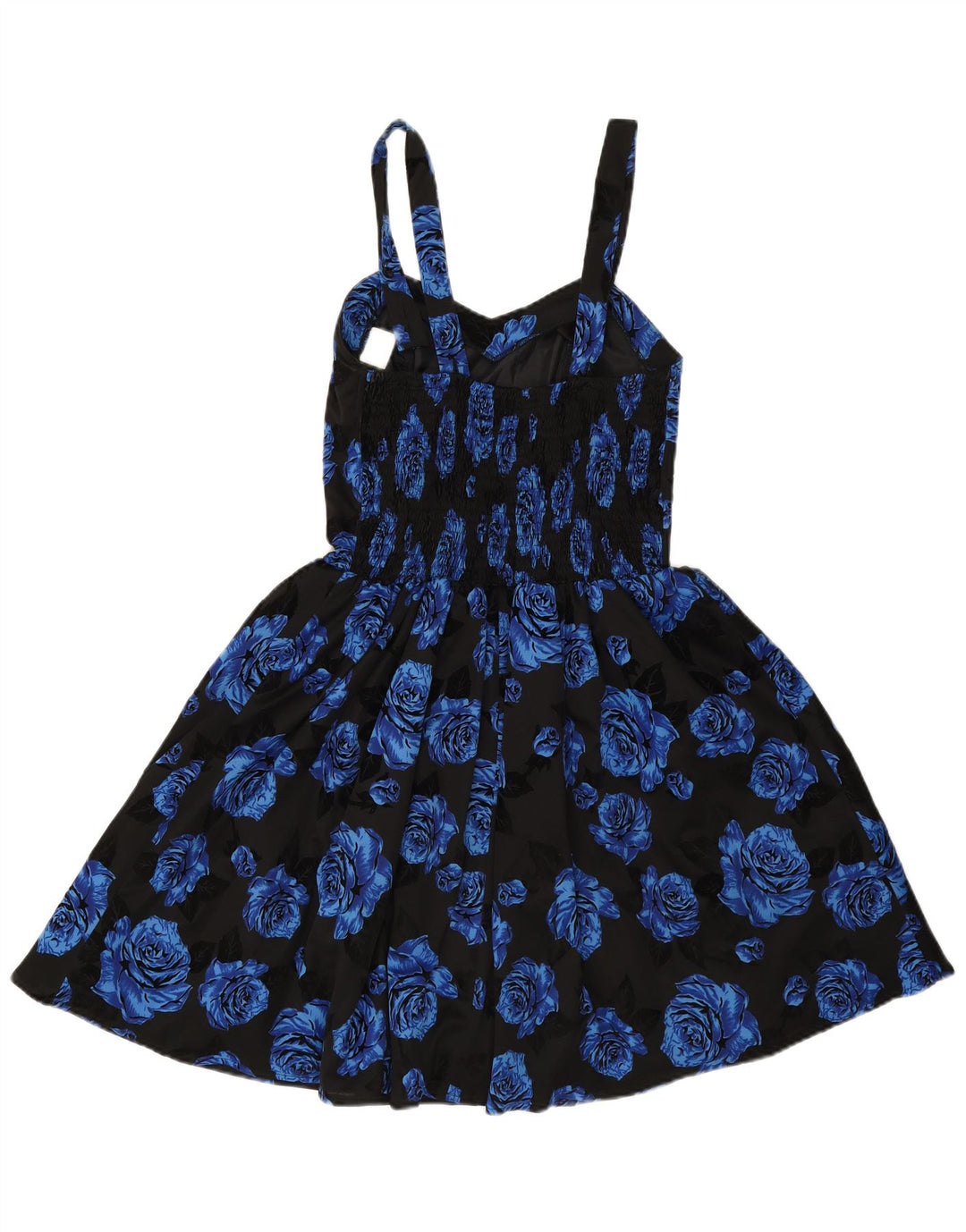 Vintage Γυναικείο Αμάνικο Πριγκίπισσα Φόρεμα IT 42 Medium Black Floral