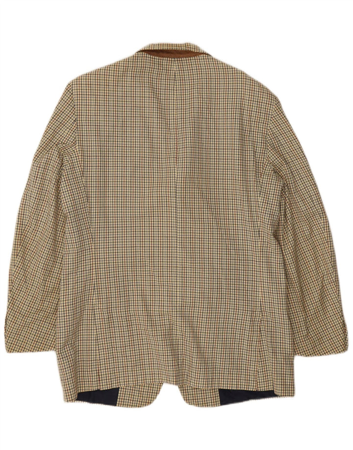 Stefanel Ανδρικό σακάκι με 3 κουμπιά σακάκι UK 38 Medium Beige Check