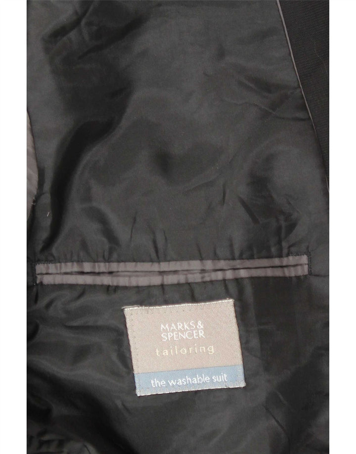 Marks & Spencer Ανδρικό σακάκι blazer 3 κουμπιών UK 40 μεγάλο μαύρο