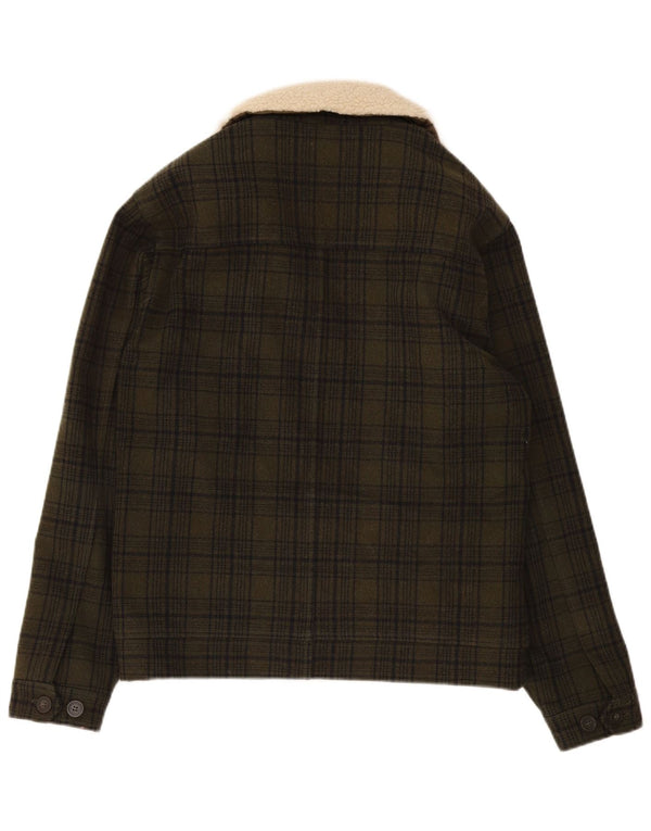 Minimum Mens Windbreaker Jacket UK 40 Large Green Plaid