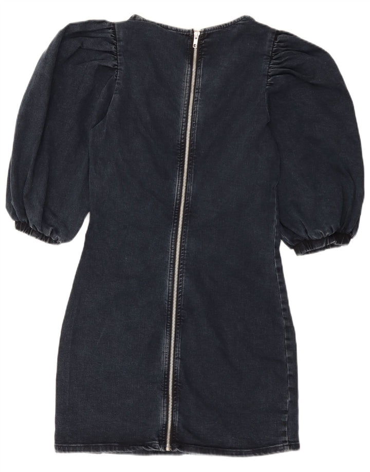 Zara Γυναικείο Τζιν Φόρεμα UK 12 Medium Navy Blue
