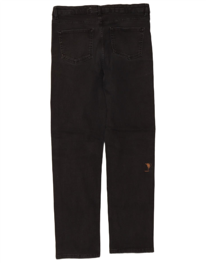 Marks & Spencer Γυναικεία κανονικά ίσια τζιν UK 16 μεγάλα W32 L30 Μαύρο