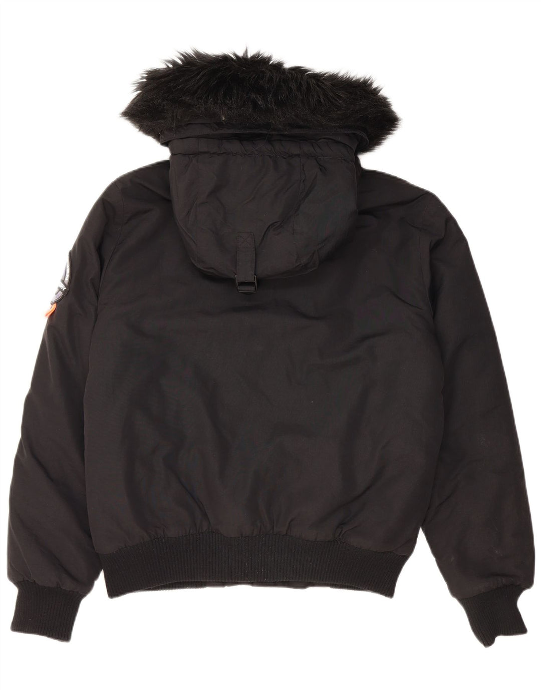 Ανδρικό μπουφάν με κουκούλα Superdry UK 38 Medium Black Nylon