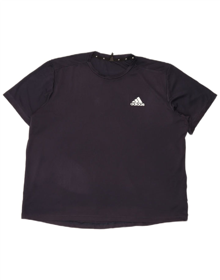 Ανδρικό T-Shirt Aeroready ADIDAS Top XL Navy Blue Polyester
