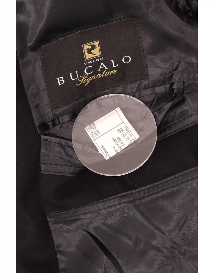 Bucalo Ανδρικό Πανωφόρι IT 54 2XL Μαύρο Μάλλινο