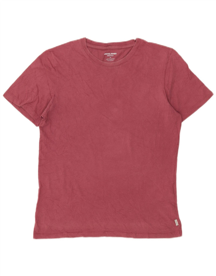 Jack & Jones Ανδρικό T-Shirt Top Μεσαίο Ροζ Βαμβακερό
