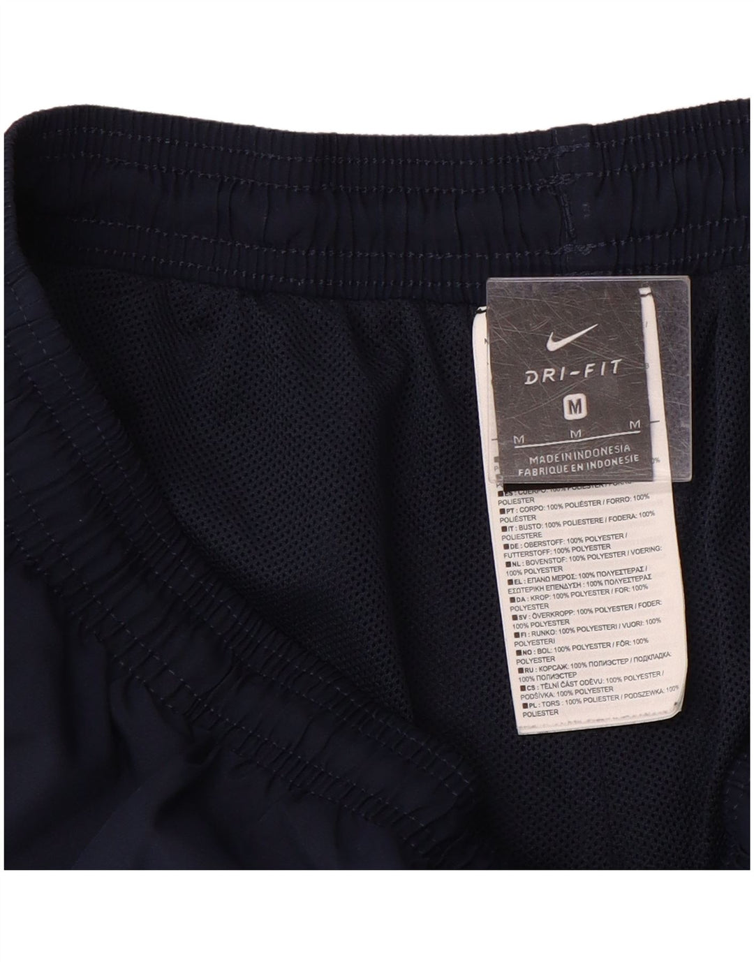 NIKE Mens Dri Fit Tracksuit Trousers Medium  Navy Blue Polyester