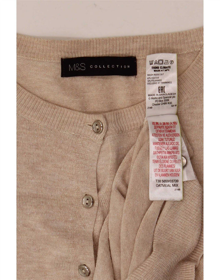 Marks & Spencer Γυναικεία ζακέτα πουλόβερ UK 10 Small Beige Viscose