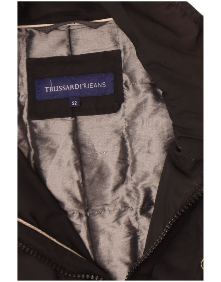 Trussardi Jeans Ανδρικό Αντιανεμικό Μπουφάν IT 52 XL Μαύρο